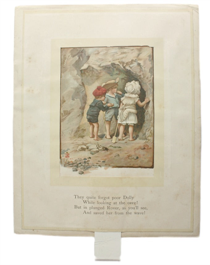 rare antique Victorian book page for framing