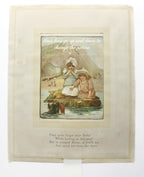 Antique Victorian Children's Book Page Seaside Scenes