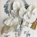 French millinery white velvet leaves from Paris