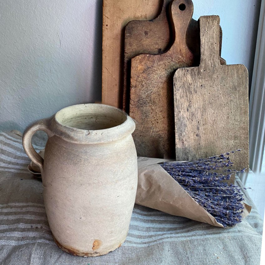 antique French confit pots