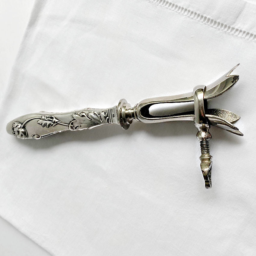 french silver lamb holder elegant carving table tool