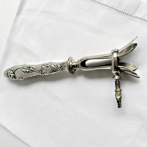 french silver lamb holder elegant carving table tool