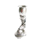 Antique presentation silver vase lily of the valley motif with dimensional flowers and engrraving
