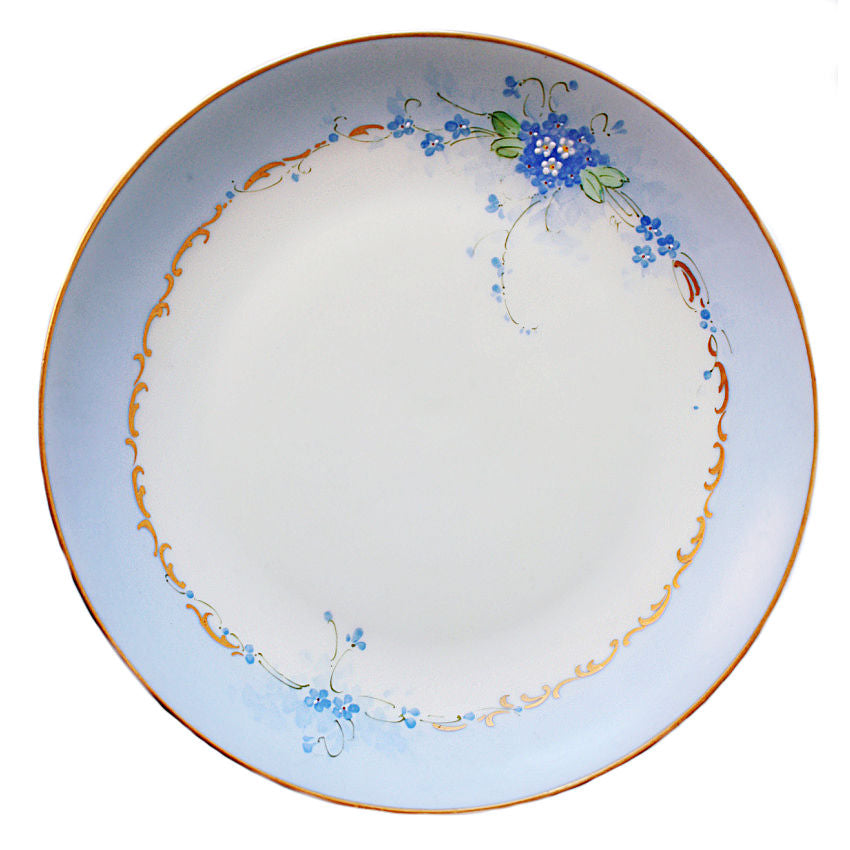 Heirloom Hand Painted Stouffer Forget-me-nots Floral Cabinet Plate