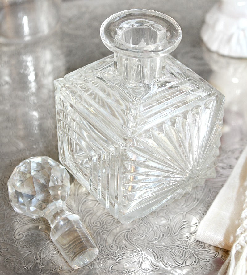 Art Deco Square Cut Perfume Bottle