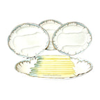 antique Turqouise-gilt-asparagus- set of 10