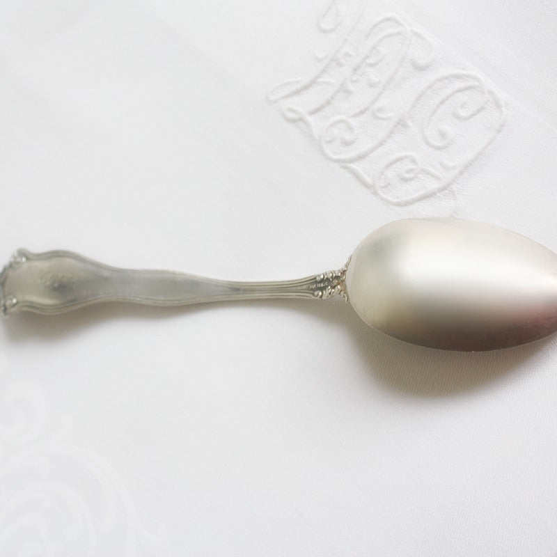 Antique Estate Sterling Five O'clock Tea Spoon with Shell