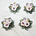 Capodimonte porcelain pink flowers