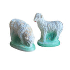 Antique Chalkware Sheep Pair