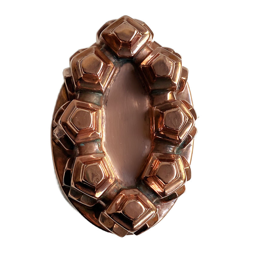 Antique 1800&#39;s Copper Blanc Mange Mold