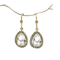 French teardrop earrings crystal