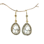 French teardrop earrings crystal