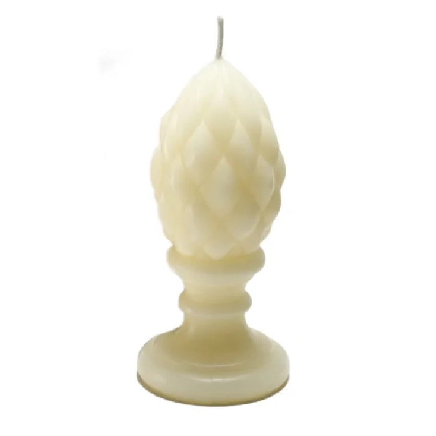 Antique Finial Beeswax Candle French Cream