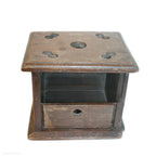 Antique French wood footrest