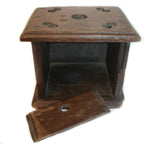 Antique French Country foot warmer with decorative.e carving