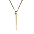 Antique Gold Filled Pencil Necklace