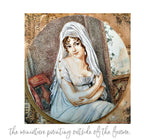 Antique French hand painted miniature of bride