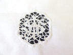 Vintage Linen and Lace Monogrammed Napkins Set of 6