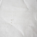 Rare Antique French White Métis Linen Sheet with Red Hand-Embroidered Monogram – 19th Century French Collector Linen