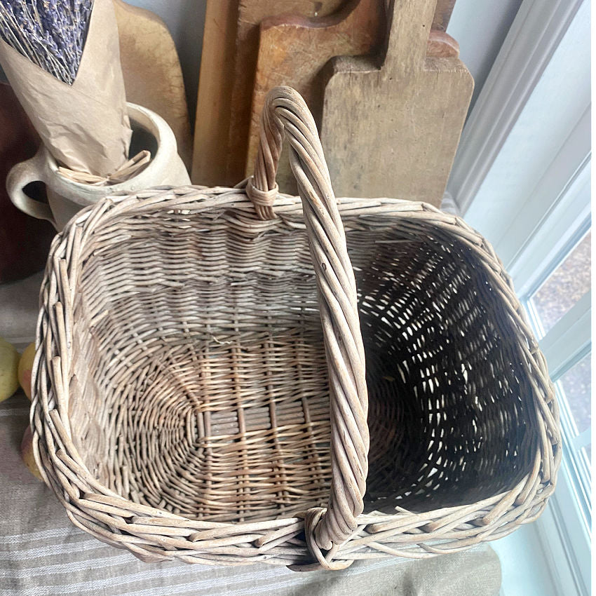 Antique French Market Basket