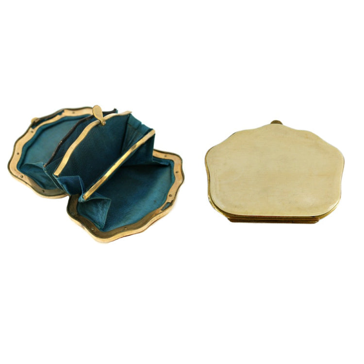 An antique French carved celluloid coin purse with a monogrammed design, rare find!