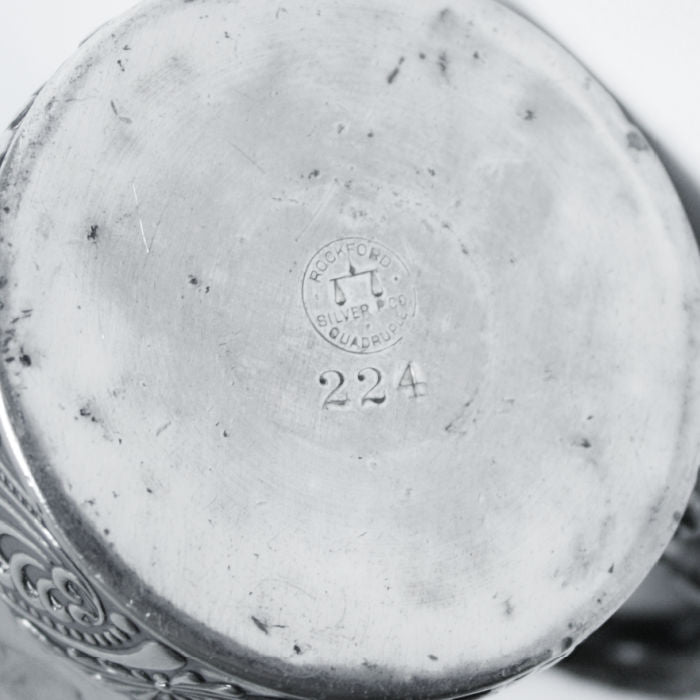 Antique Silver Child's Christening Cup with Bird