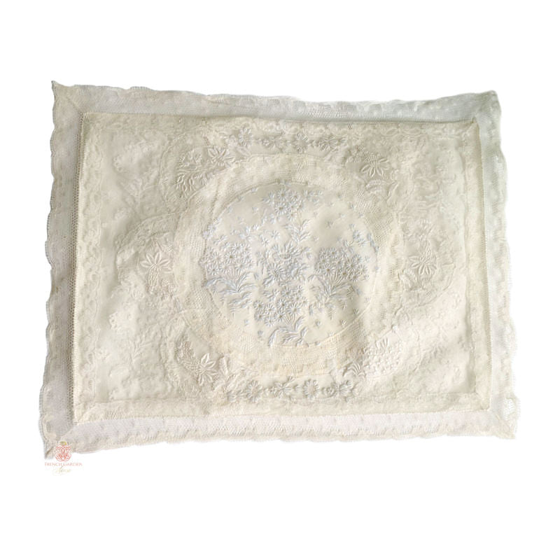 Antique French Normandy Lace Boudoir Pillow