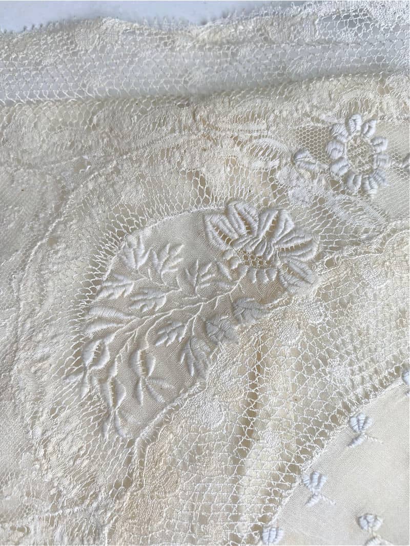 Antique French Normandy Lace Boudoir Pillow