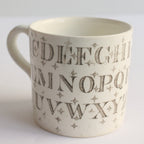 1880 Staffordshire Alphabet ABC Mug - Red Riding Hood