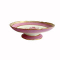 19th Century Old Paris Porcelain Pink Hand Painted Floral Cake Stand