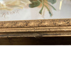 Antique Framed Chromolithograph Print The Rose