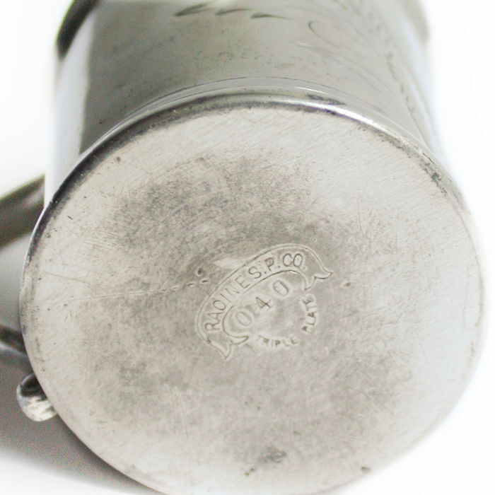 Antique Victorian Triple Plate Children&#39;s Silver Christening Cup Meadow