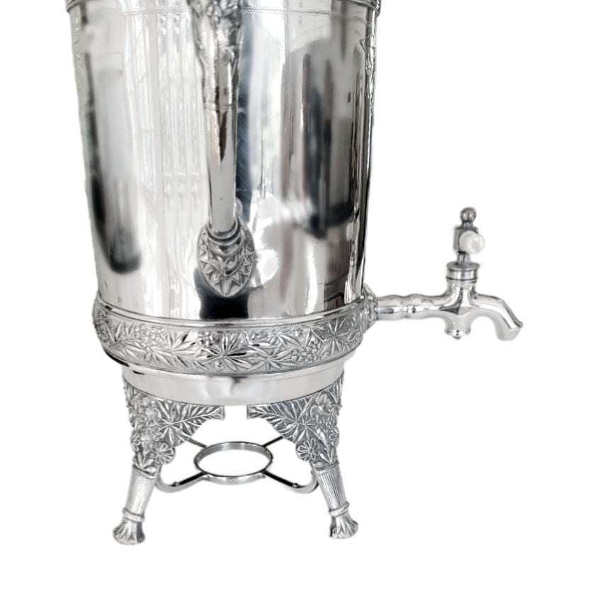 19th Century Aesthetic Design Silver Plated Tea Urn