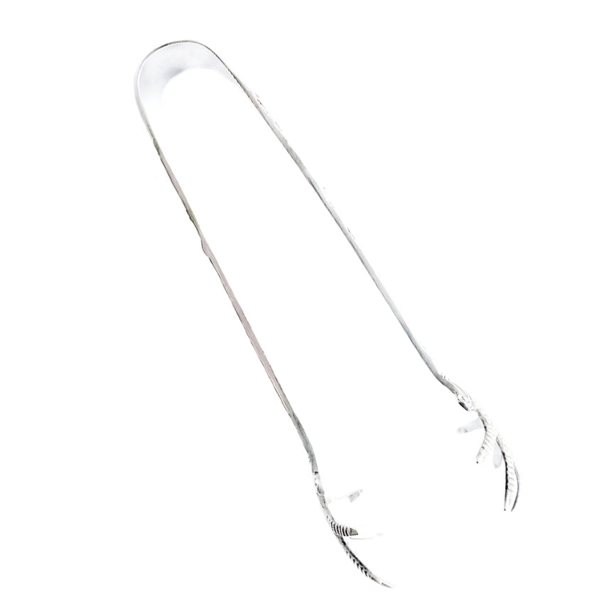 Antique English Aesthetic Claw Bowled Silver Ice or Sugar Tongs