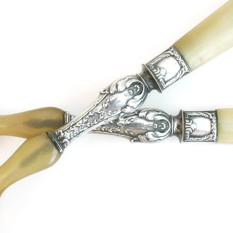 Art Deco French Sterling Salad Servers