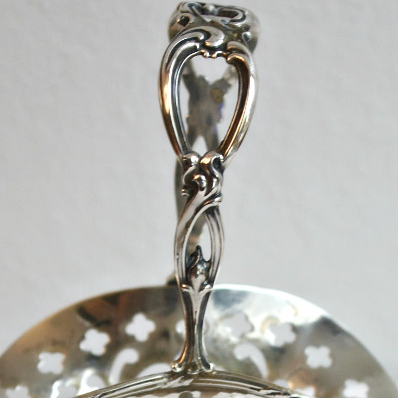 Antique Tiffany Sterling Silver Miniature Art Nouveau Bonbon Floral Basket