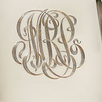 Early 20th century silver portable nécessaire with monogram detail