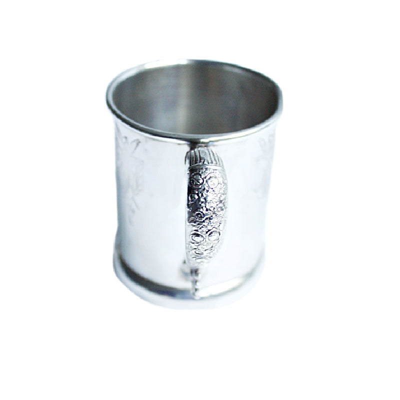 Antique Silver Child's Cup with Floral Handle