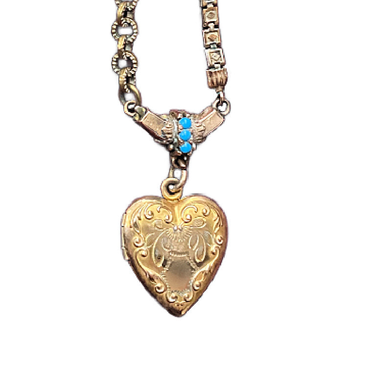 antique locket with rare chain