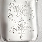 Antique Sterling Silver Vesta Case Monogrammed W J L