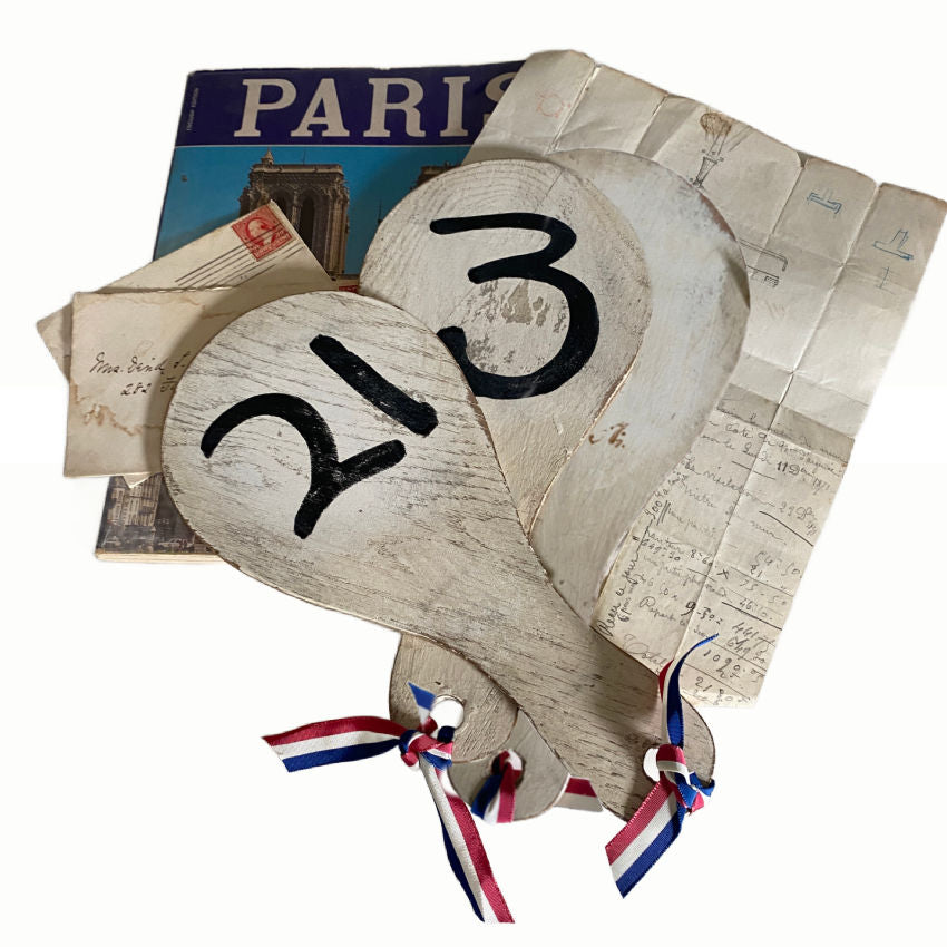 Vintage French Auction Paddle Number 21
