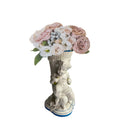 Antique 19th Century Porcelain Cherub Cornucopia Urn