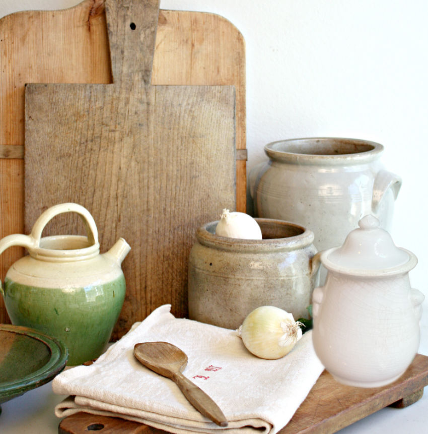 Antique French Ironstone Mustard Pot