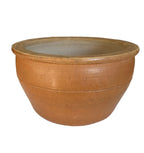 Antique Provençal earthenware bowl with nutmeg glaze