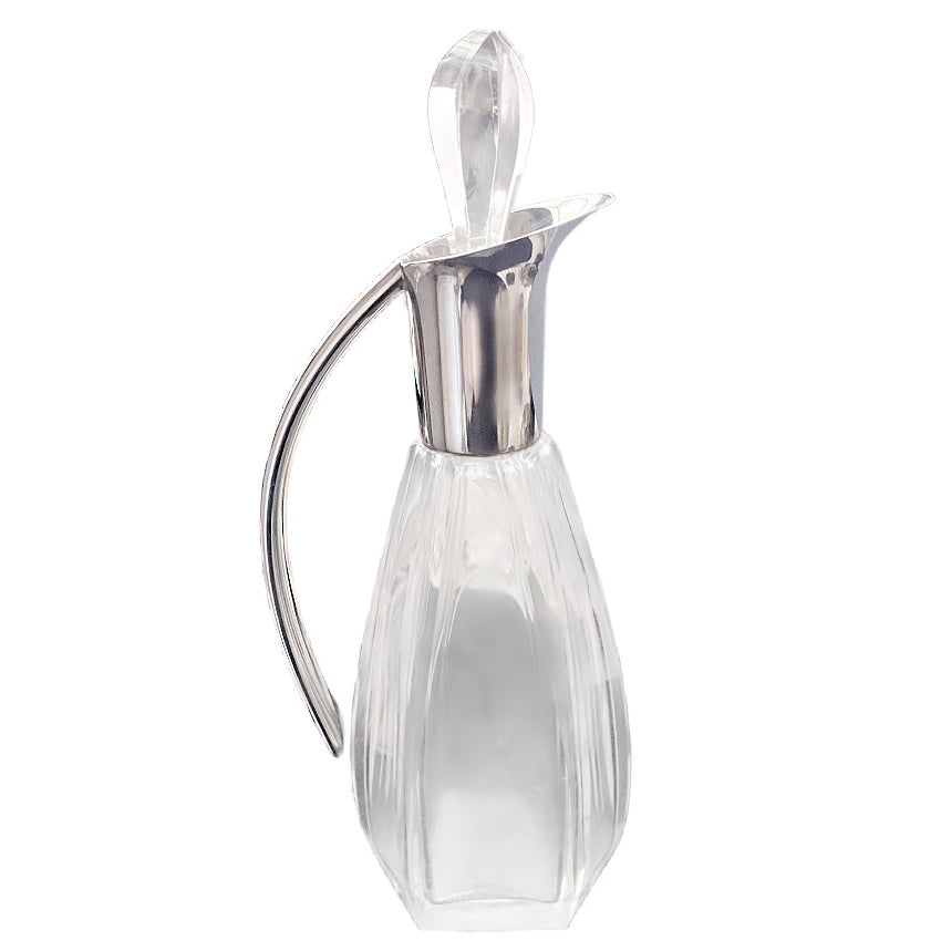 Art deco crystal and silver carafe luxury antiques
