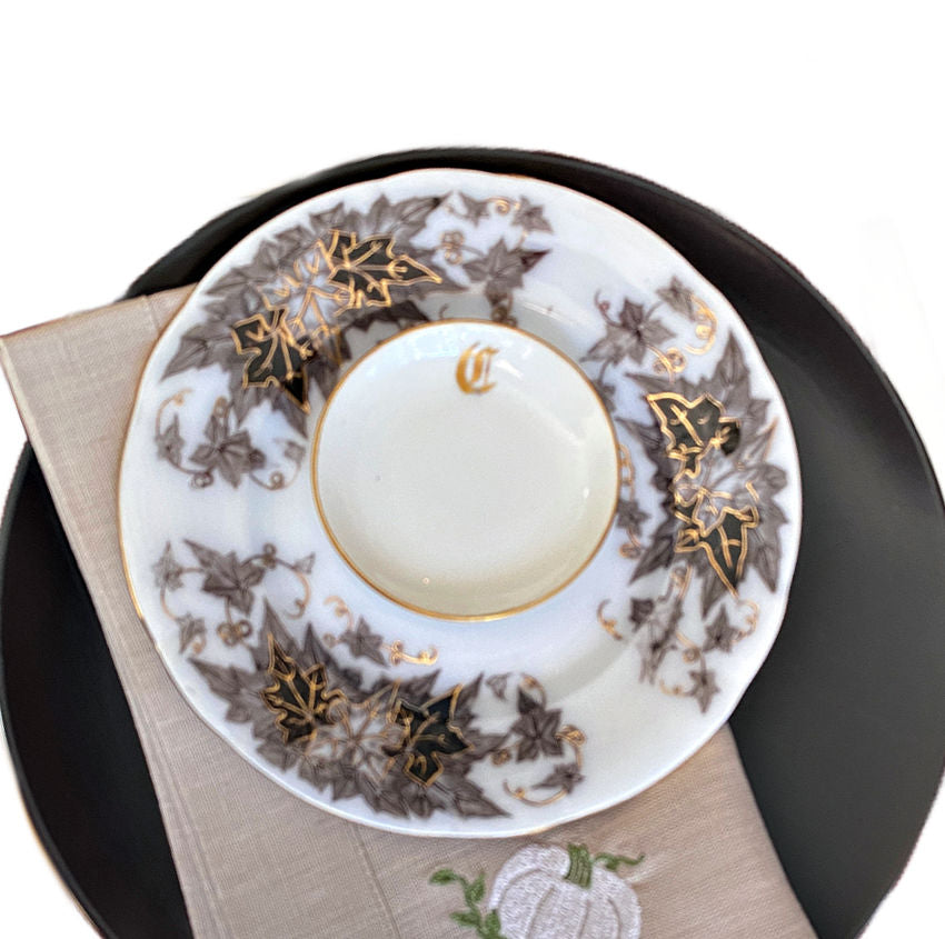 19th Century French Flow Mulberry Plates Set of 6