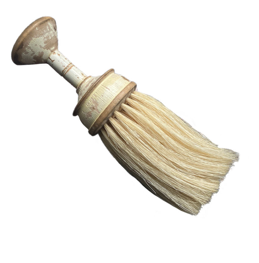 Antique Round Brush with Painted Handle