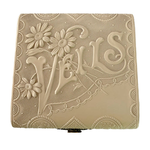 Antique Celluloid Embossed Box for Hat Veils