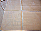 Art Deco Damask Tablecloth with Monograms & 12 Napkins
