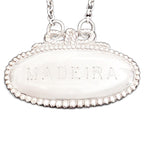 Vintage Silver Wine Label Madeira with Bow